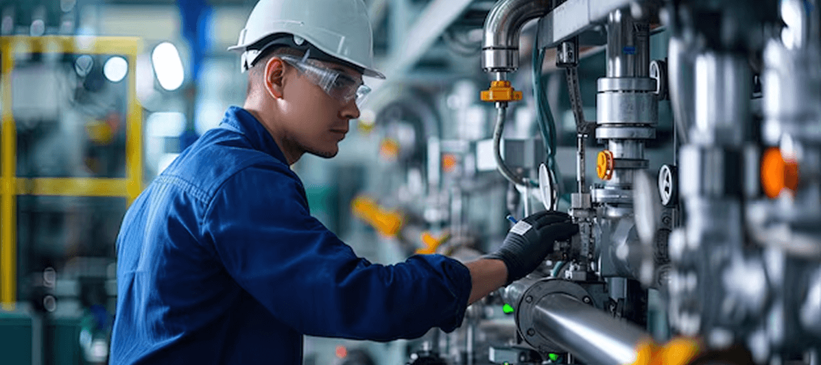 Mega Heaters industrial facility and services background