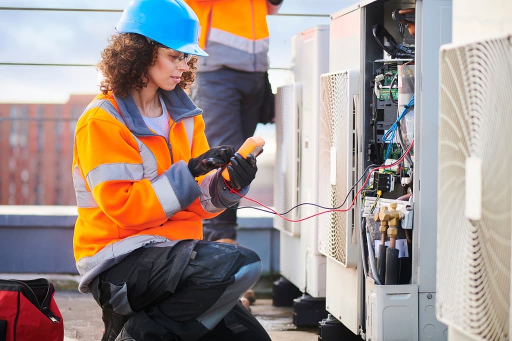 Industrial technician working at MEGA facility